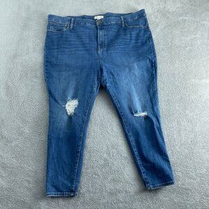 Madewell Curvy High-Rise Skinny Crop Jeans Size 37 Blue Denim 5644